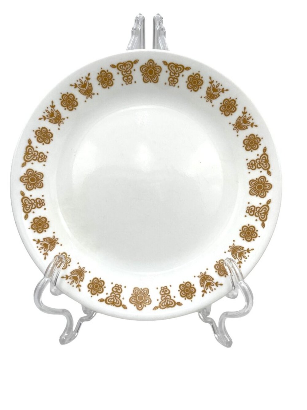 Corelle Butterfly Gold Vintage Dinner Plate Floral Pattern 10.25"